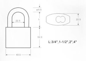 Removeable Core Pad Lock Padlock W/ removable core - D.W Taiwan